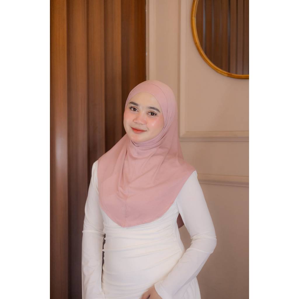 Bergo Adhwa warna Dusty Pink